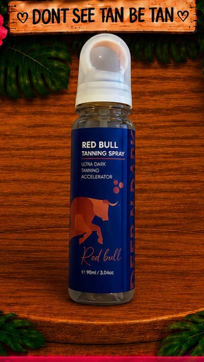 Red bull tanning spray